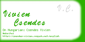 vivien csendes business card